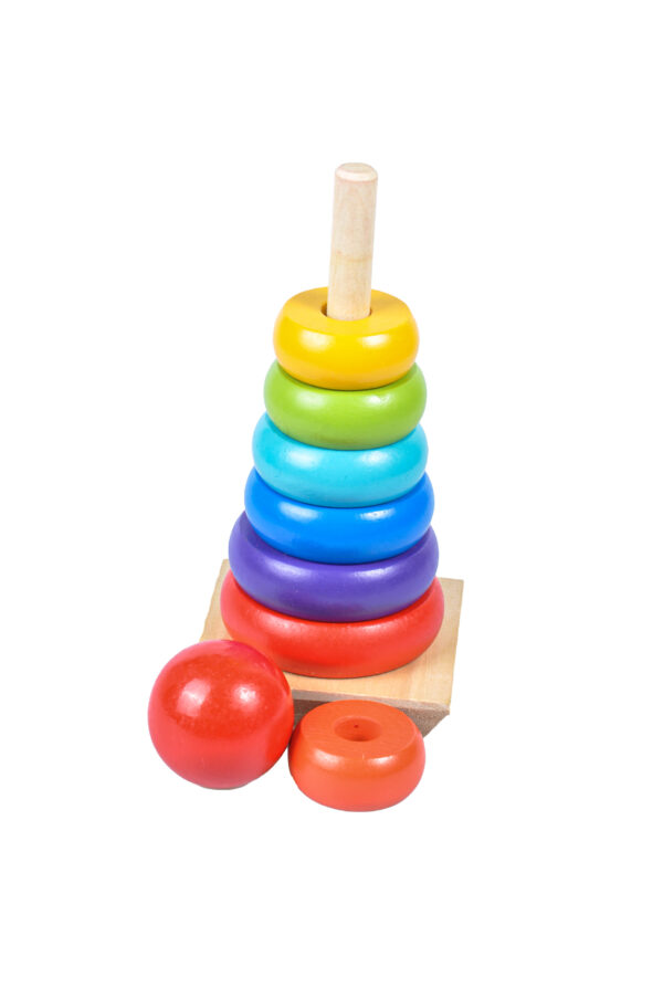 Gerardo´s Toys värviline puidust virnastamistorn