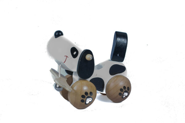 HAPE puidust järelveetav "Koer" (must/valge)