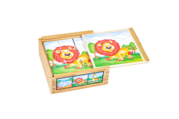Puidust klotsipusled "Safari loomad" (6 pilti)