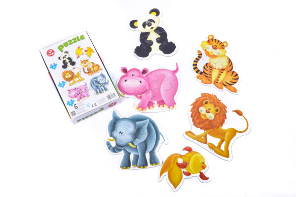 Kukuryku beebipusled "Safari loomad" (6 pilti)
